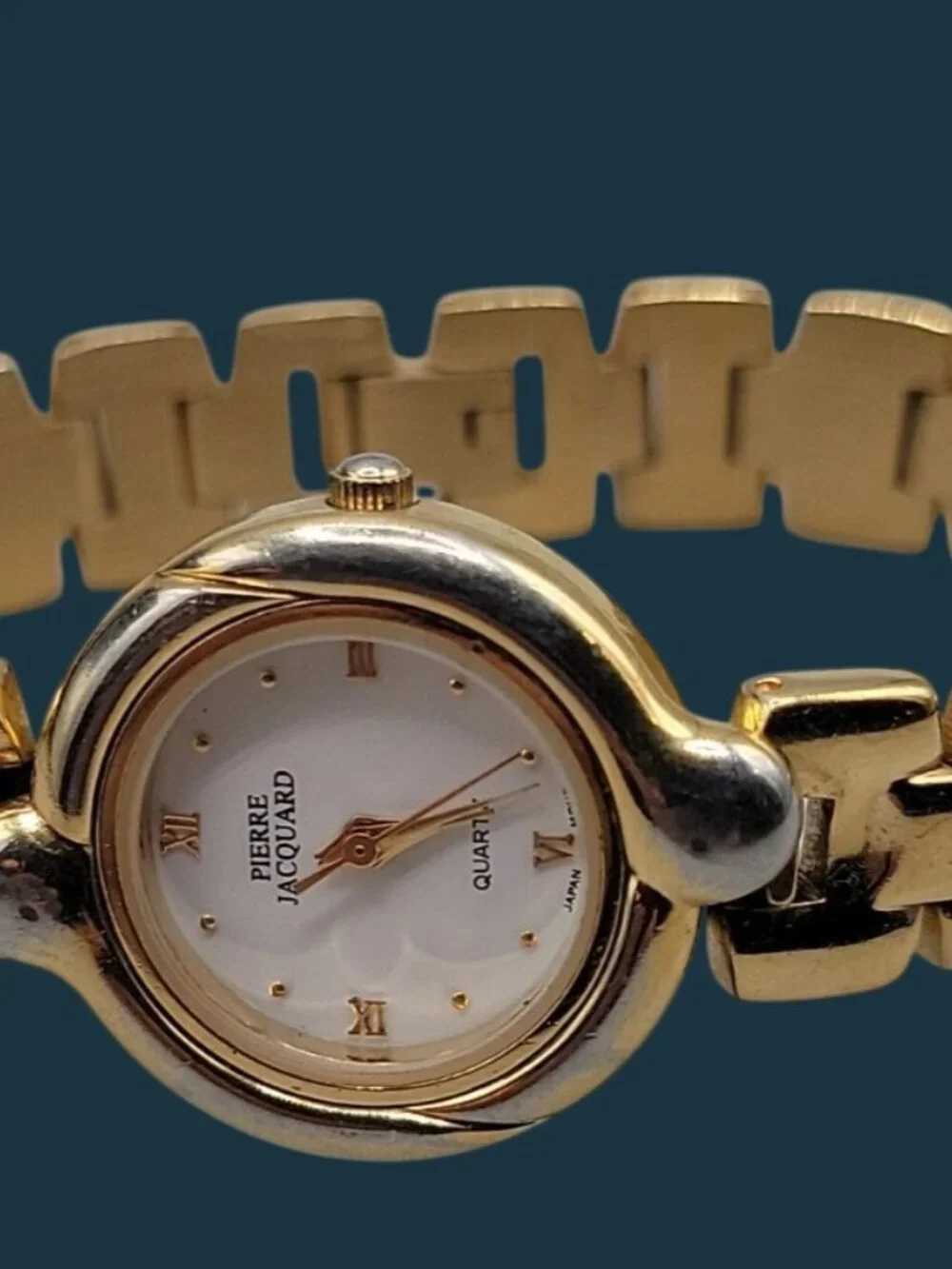 Pierre Jacquard Vintage Women's Watch 25.2mm White Dial Gold Tone 7